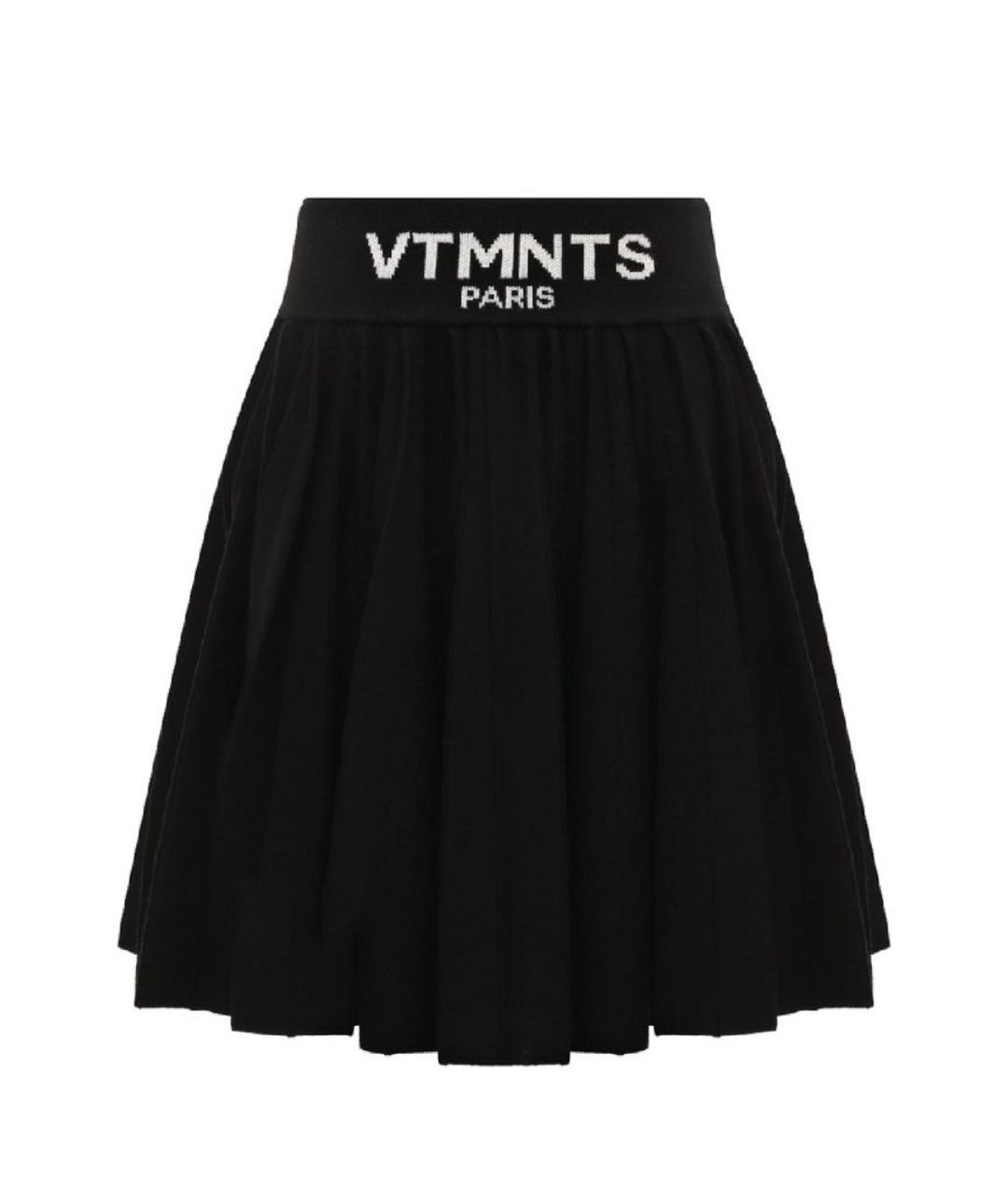 VTMNTS Черная шерстяная юбка мини, фото 9