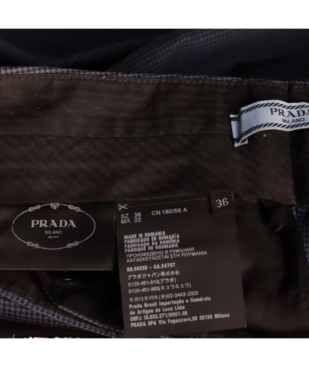 PRADA Шерстяные прямые брюки, фото 3
