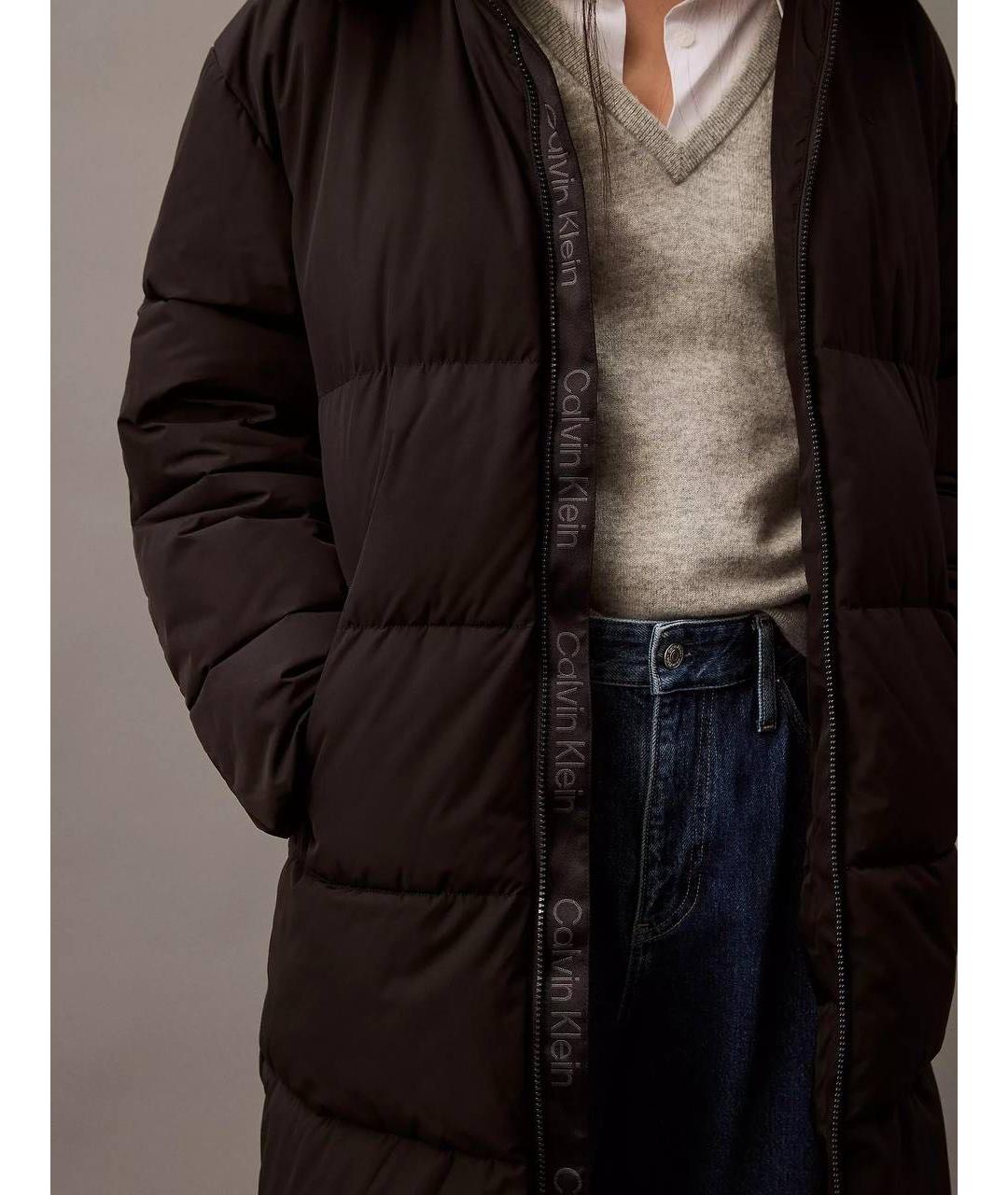 CALVIN KLEIN Черный пуховик, фото 4