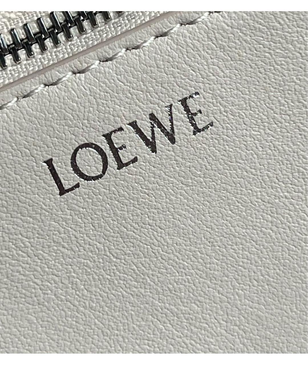 LOEWE Белая кожаная сумка с короткими ручками, фото 7