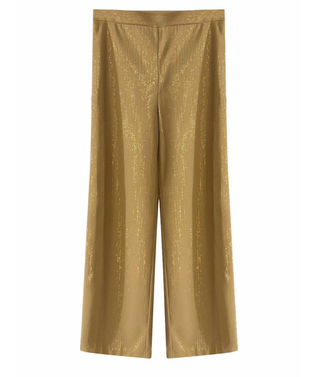 MAX MARA Бежевые полиэстеровые брюки широкие, фото 1