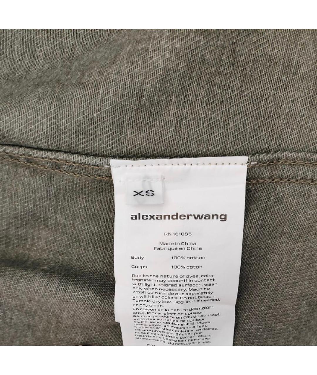 ALEXANDER WANG Зеленая хлопковая парка, фото 4