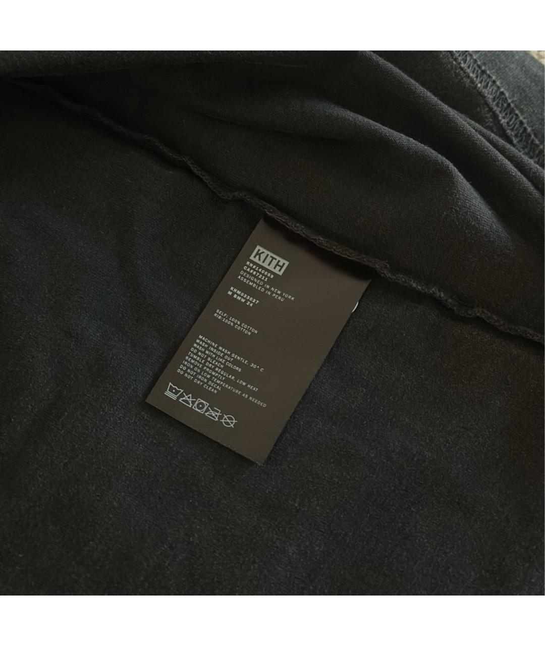 KITH Черная хлопковая футболка, фото 6