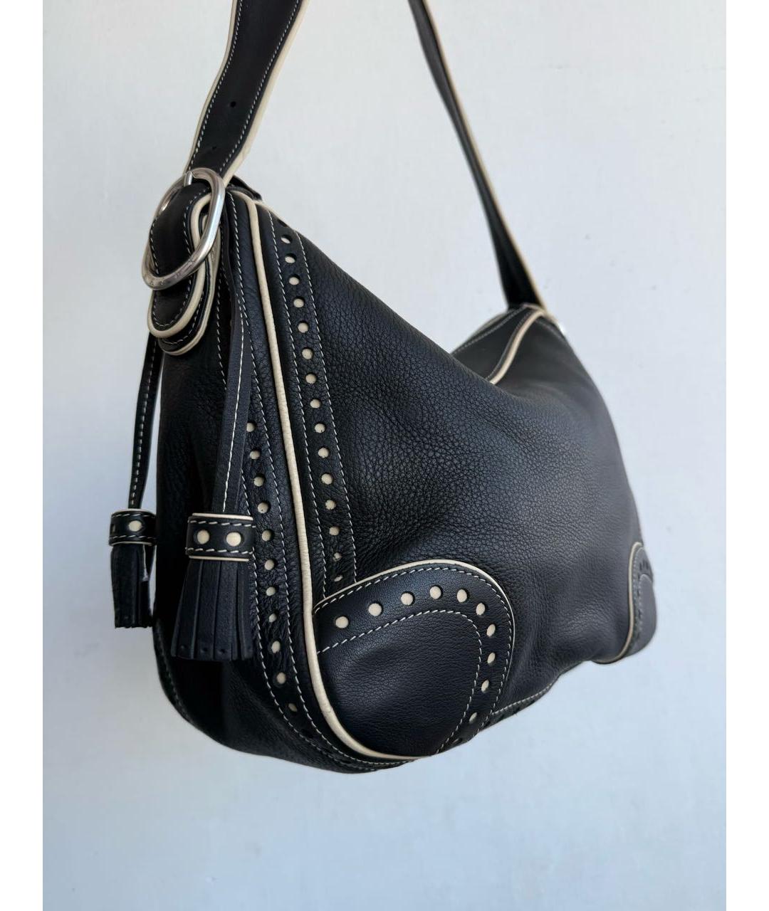 BALLY Черная кожаная сумка с короткими ручками, фото 4