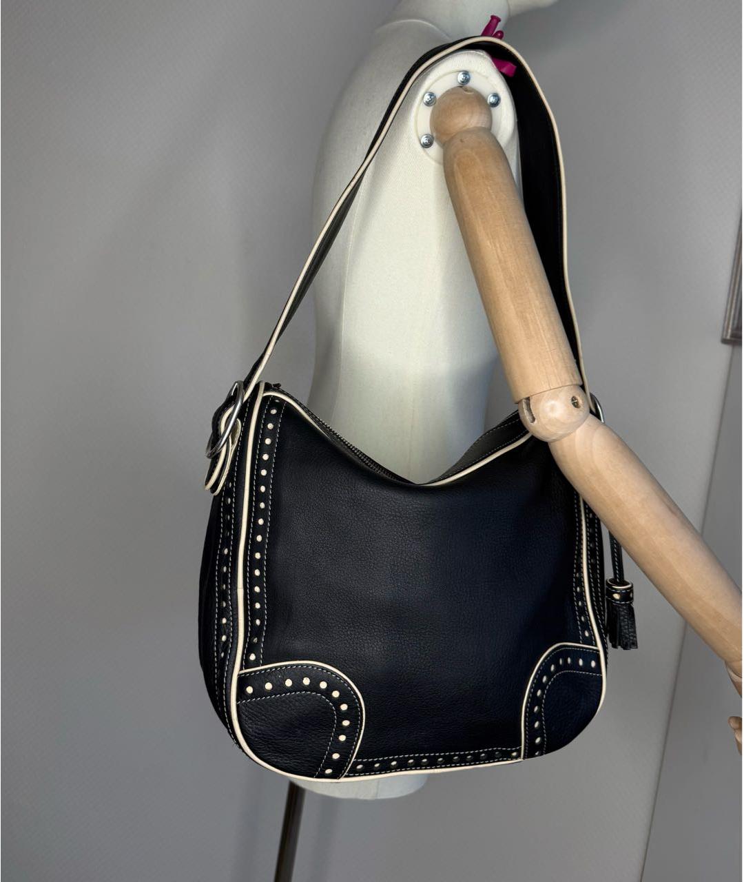 BALLY Черная кожаная сумка с короткими ручками, фото 2