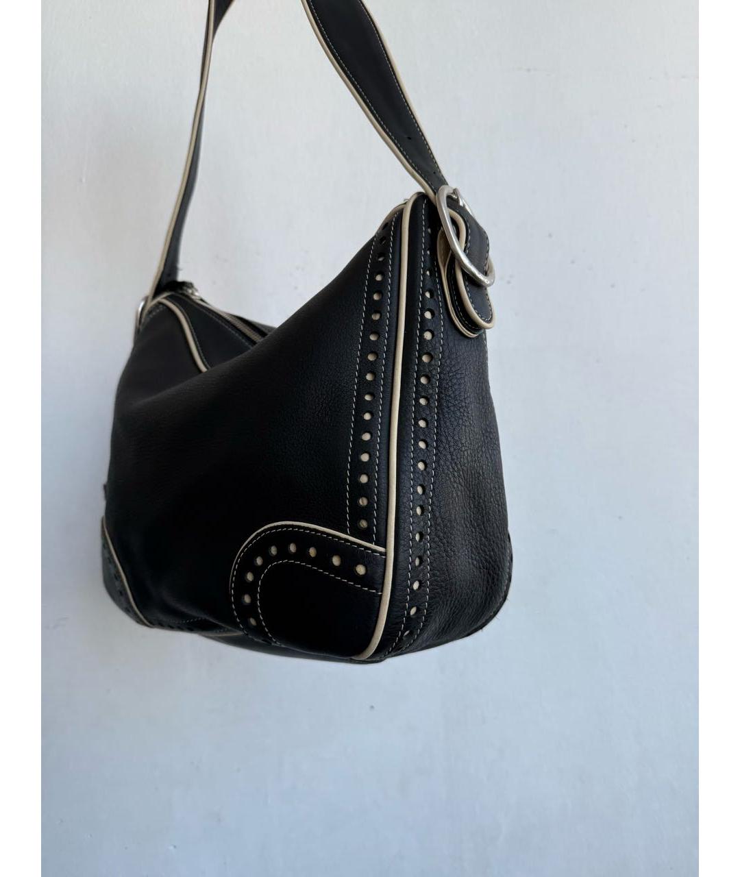 BALLY Черная кожаная сумка с короткими ручками, фото 7