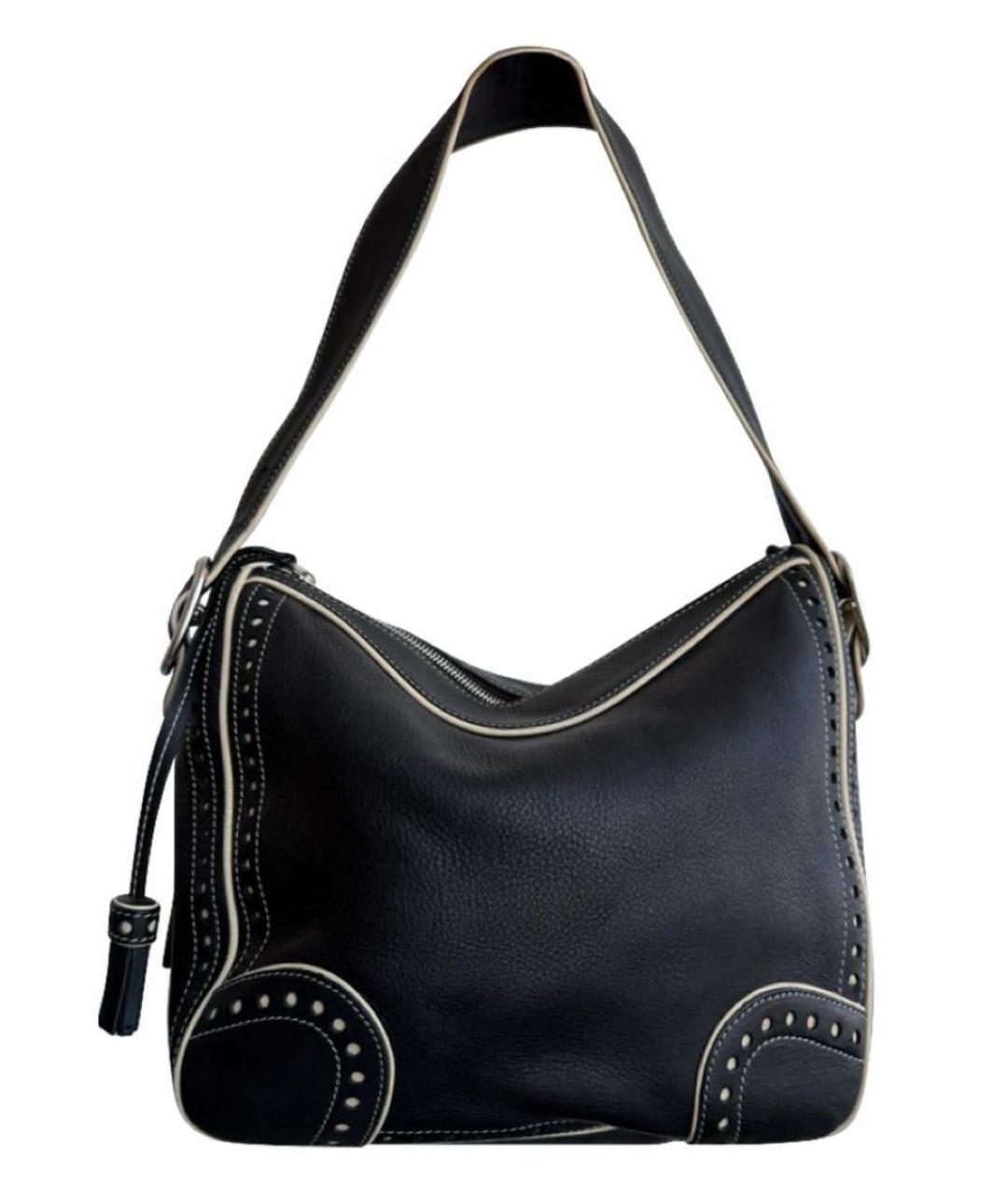 BALLY Черная кожаная сумка с короткими ручками, фото 9