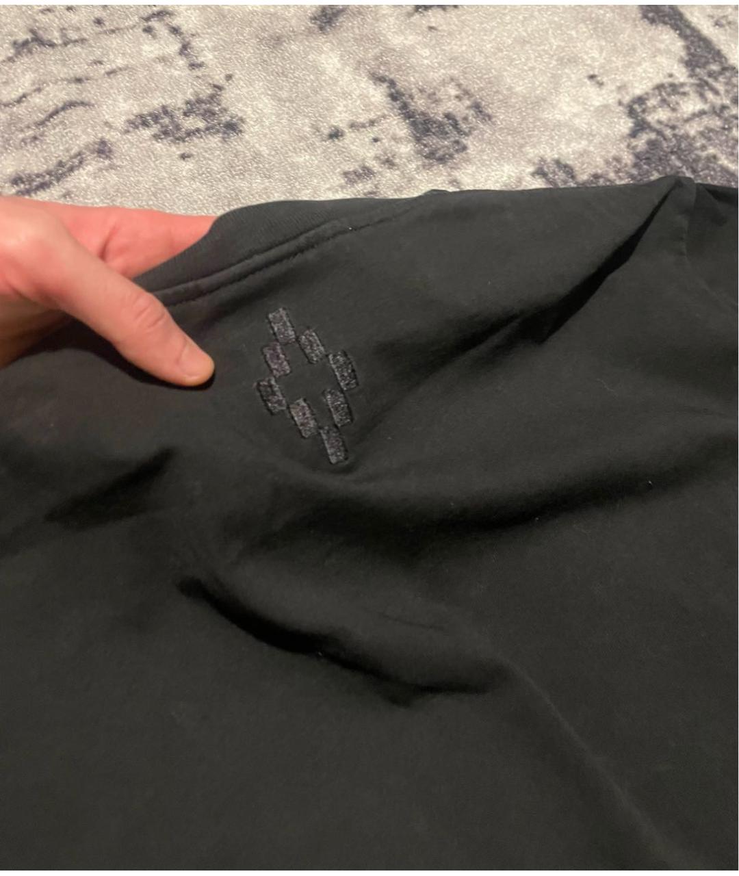 MARCELO BURLON Черная хлопковая футболка, фото 6