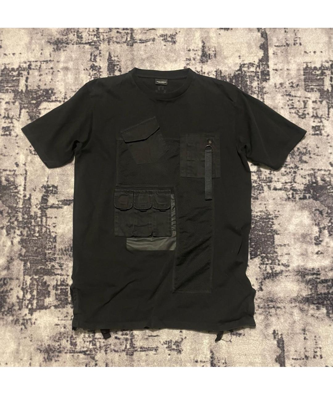 MARCELO BURLON Черная хлопковая футболка, фото 2