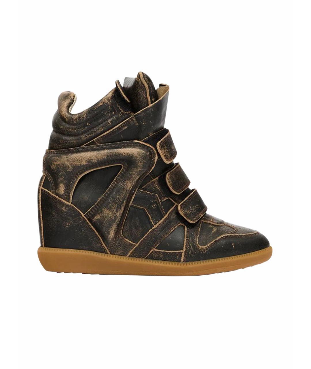 ISABEL MARANT Черные кожаные ботильоны, фото 1