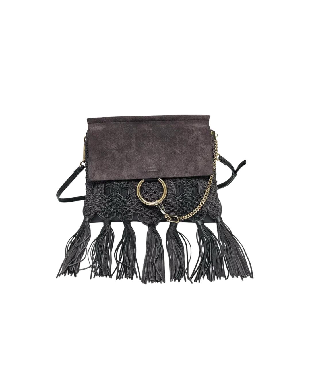 CHLOE Серая замшевая сумка через плечо, фото 10