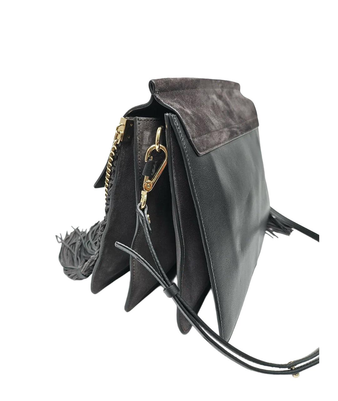 CHLOE Серая замшевая сумка через плечо, фото 6