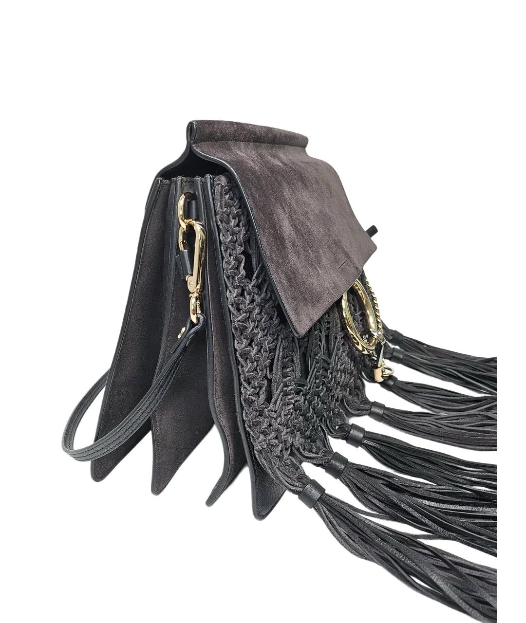 CHLOE Серая замшевая сумка через плечо, фото 5