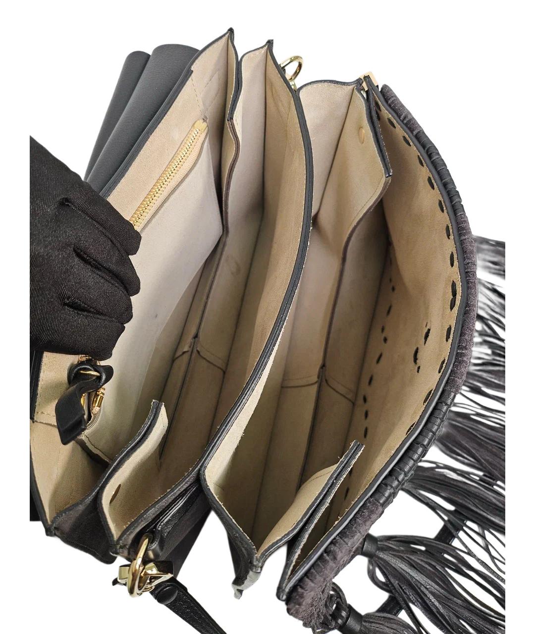 CHLOE Серая замшевая сумка через плечо, фото 7