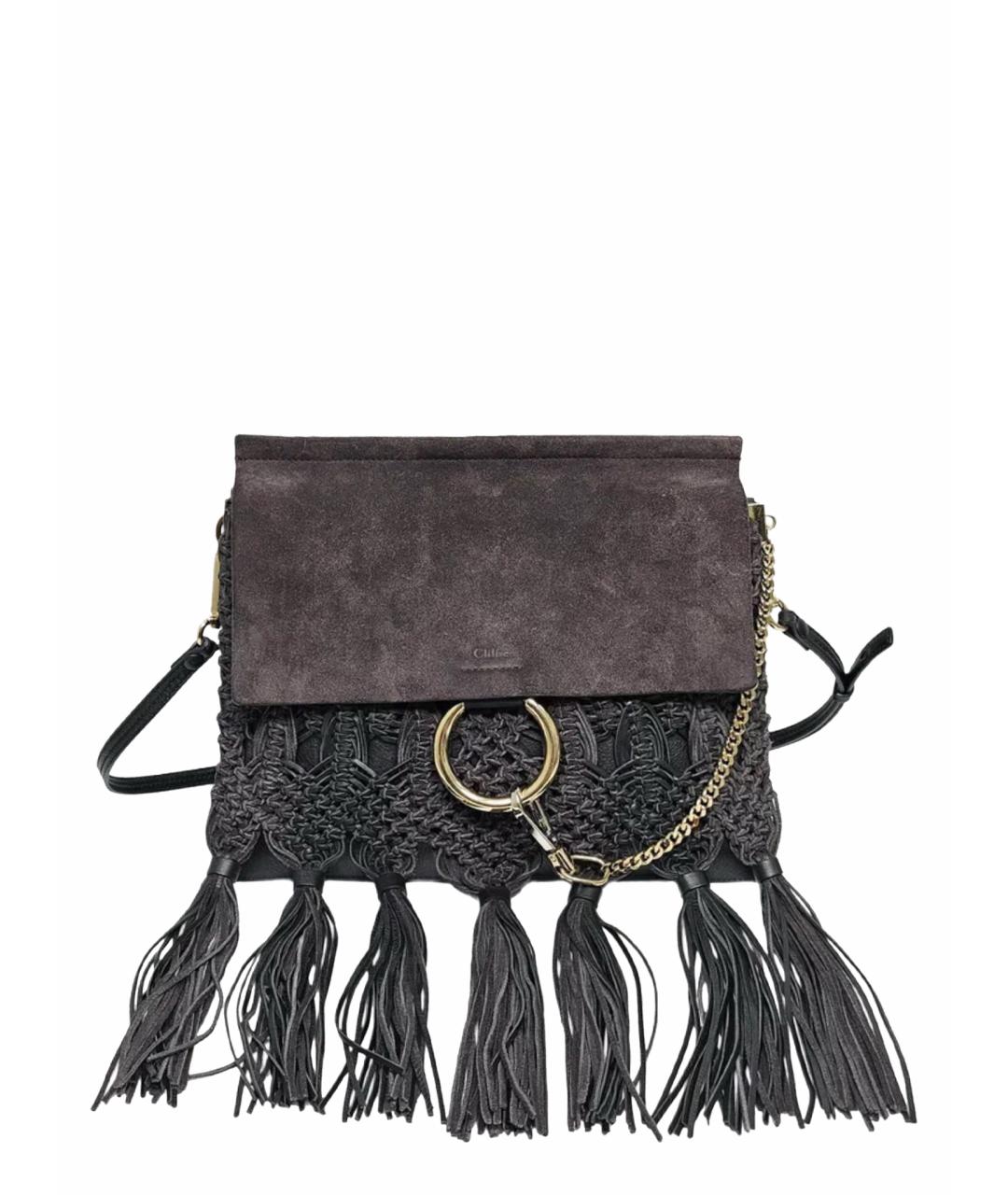 CHLOE Серая замшевая сумка через плечо, фото 1