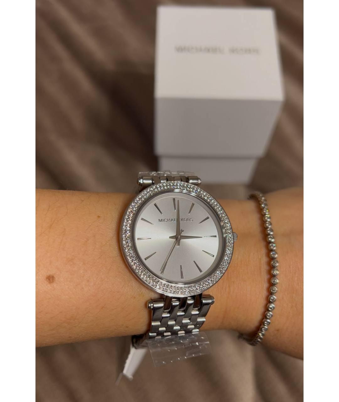 MICHAEL KORS Серебряные металлические часы, фото 2