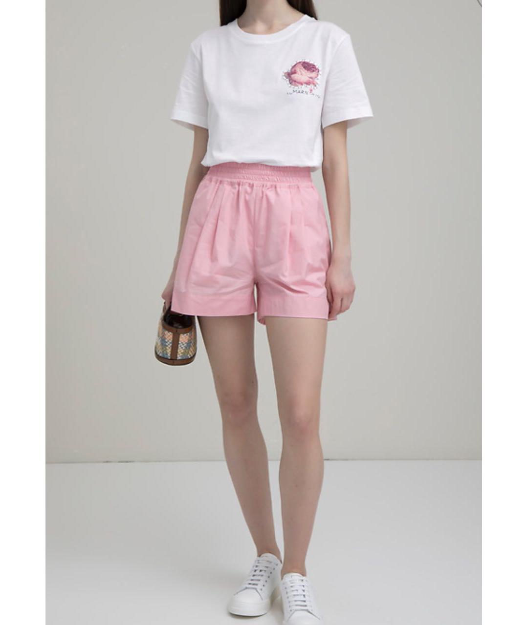 MARNI Розовые хлопковые шорты, фото 4