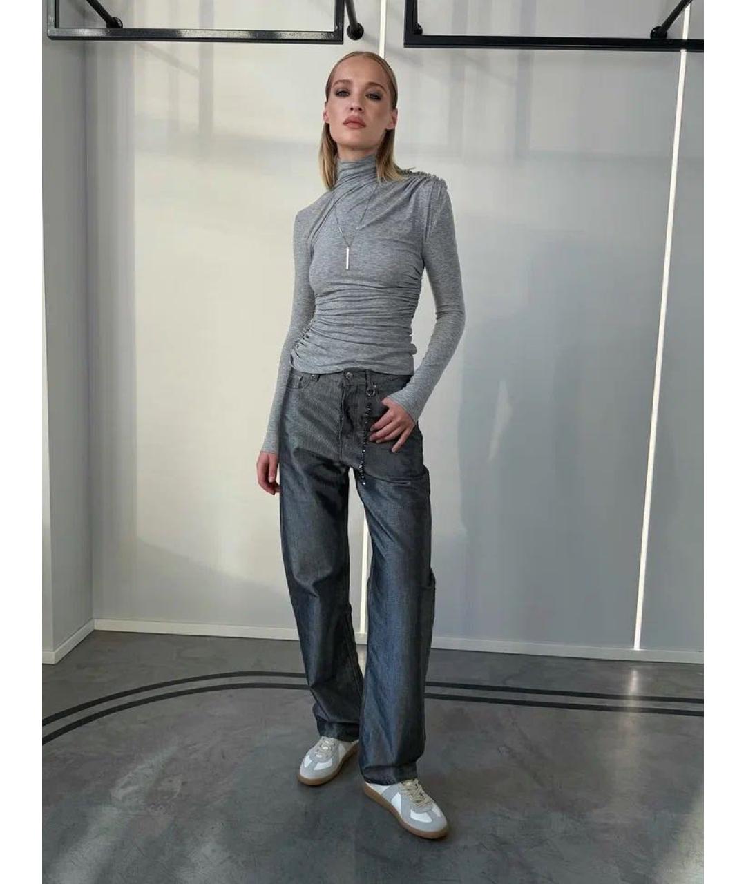 ATLEIN Серая хлопко-эластановая водолазка, фото 2