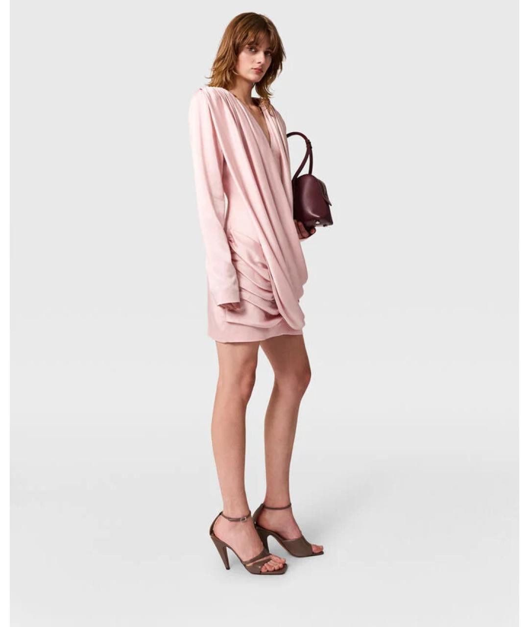 STELLA MCCARTNEY Розовое ацетатное коктейльное платье, фото 4