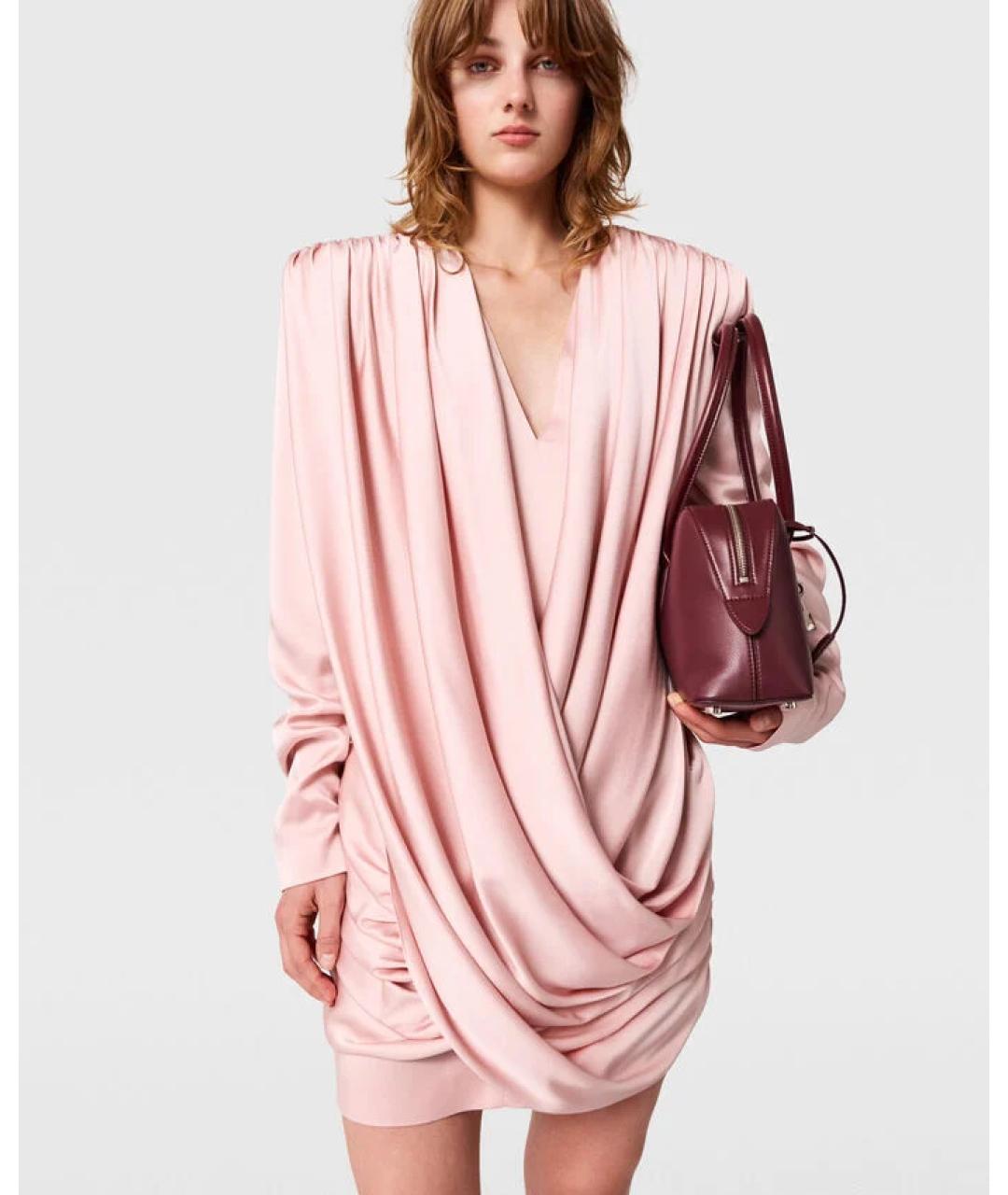 STELLA MCCARTNEY Розовое ацетатное коктейльное платье, фото 3