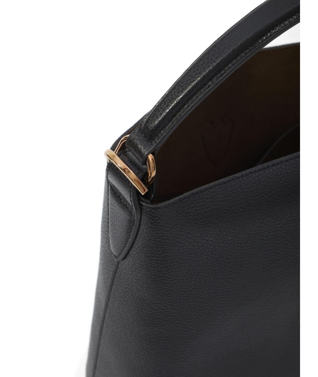TOD'S Черная кожаная сумка тоут, фото 2