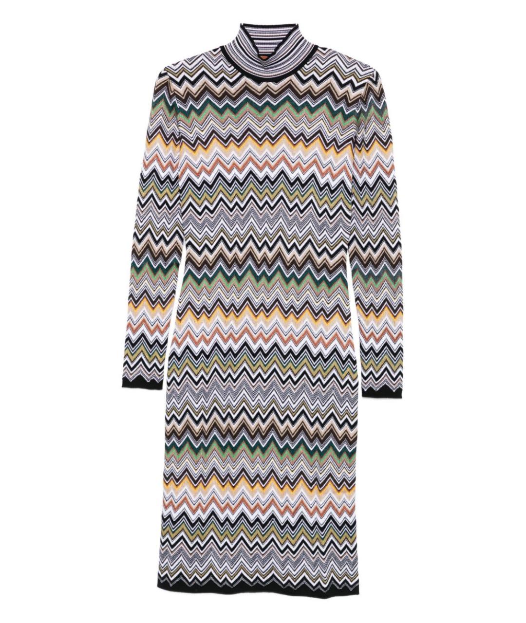 MISSONI Мульти шерстяное повседневное платье, фото 1