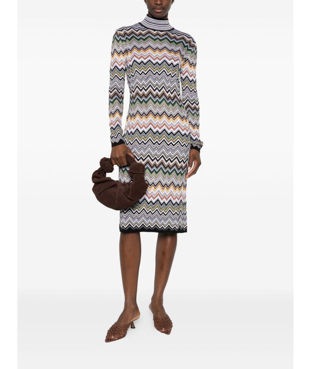 MISSONI Мульти шерстяное повседневное платье, фото 3