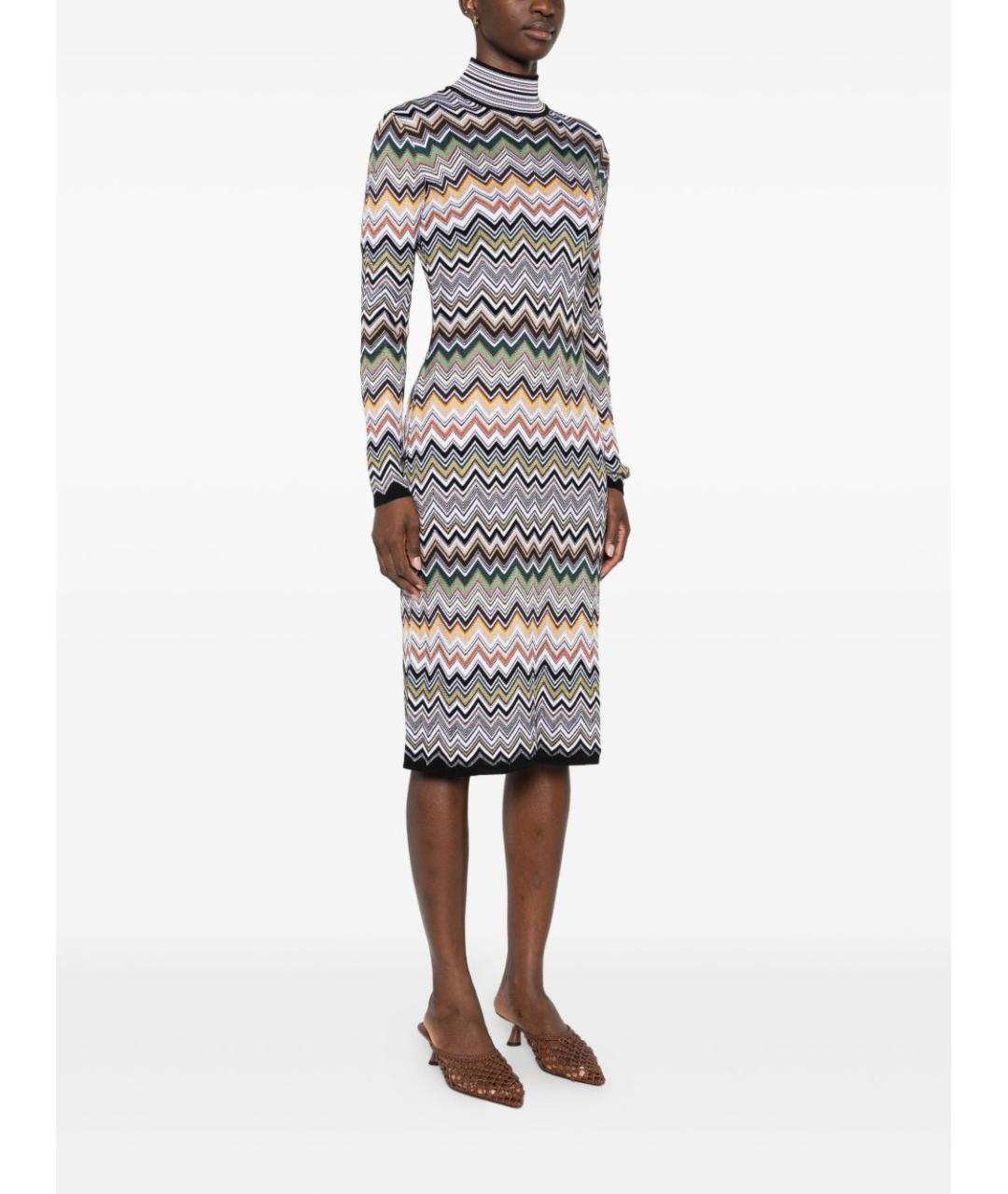 MISSONI Мульти шерстяное повседневное платье, фото 5