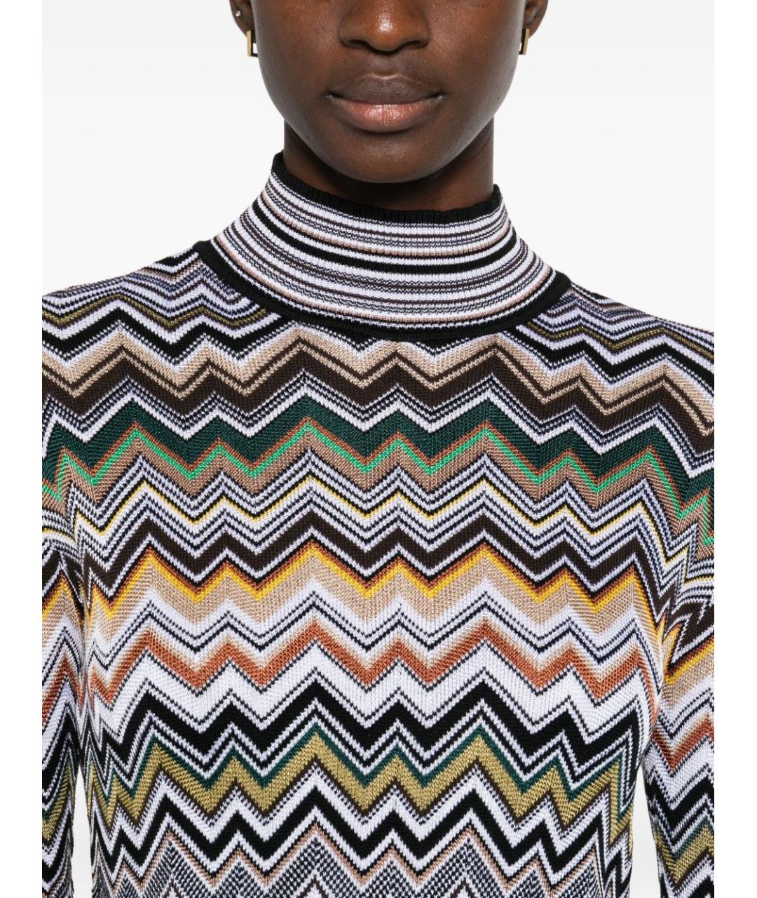 MISSONI Мульти шерстяное повседневное платье, фото 2
