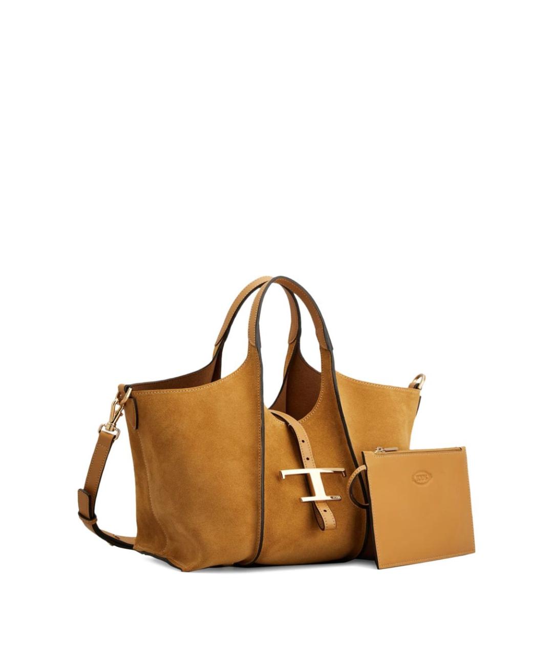 TOD'S Коричневая кожаная сумка тоут, фото 2
