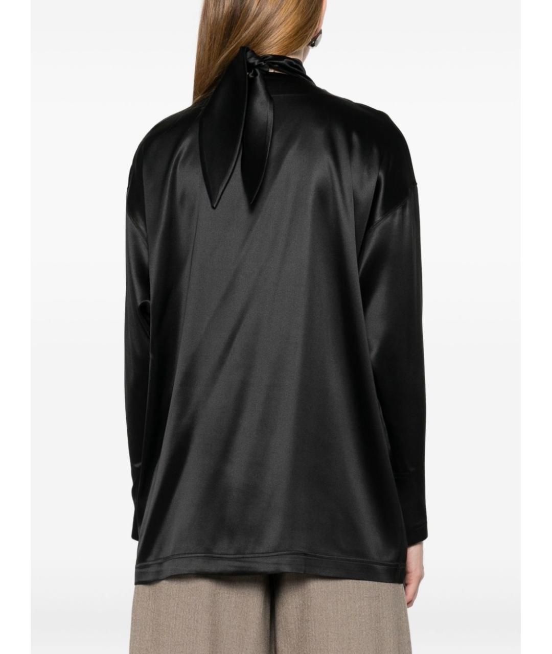 PHOEBE PHILO Черная шелковая блузы, фото 4