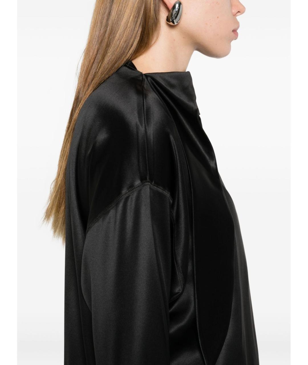 PHOEBE PHILO Черная шелковая блузы, фото 5