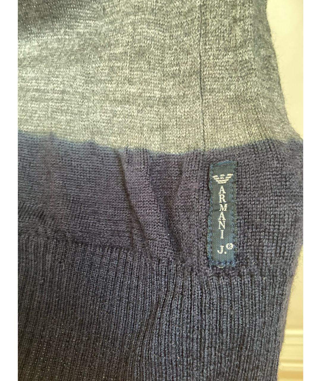 ARMANI JEANS Темно-синяя шерстяная водолазка, фото 5