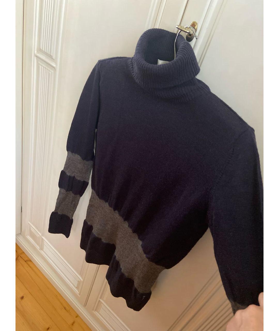 ARMANI JEANS Темно-синяя шерстяная водолазка, фото 3