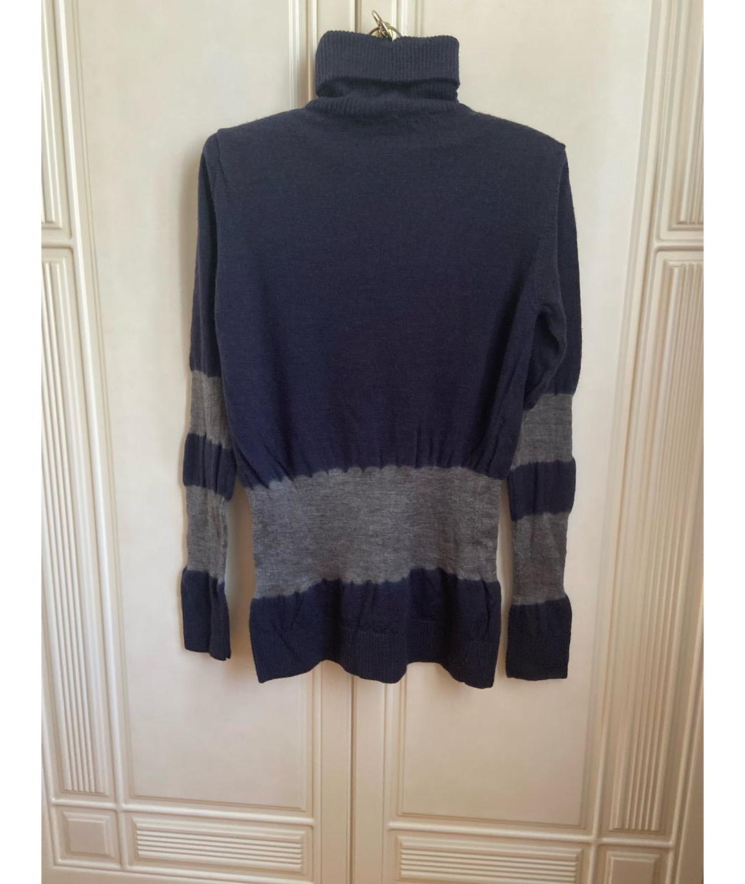 ARMANI JEANS Темно-синяя шерстяная водолазка, фото 2