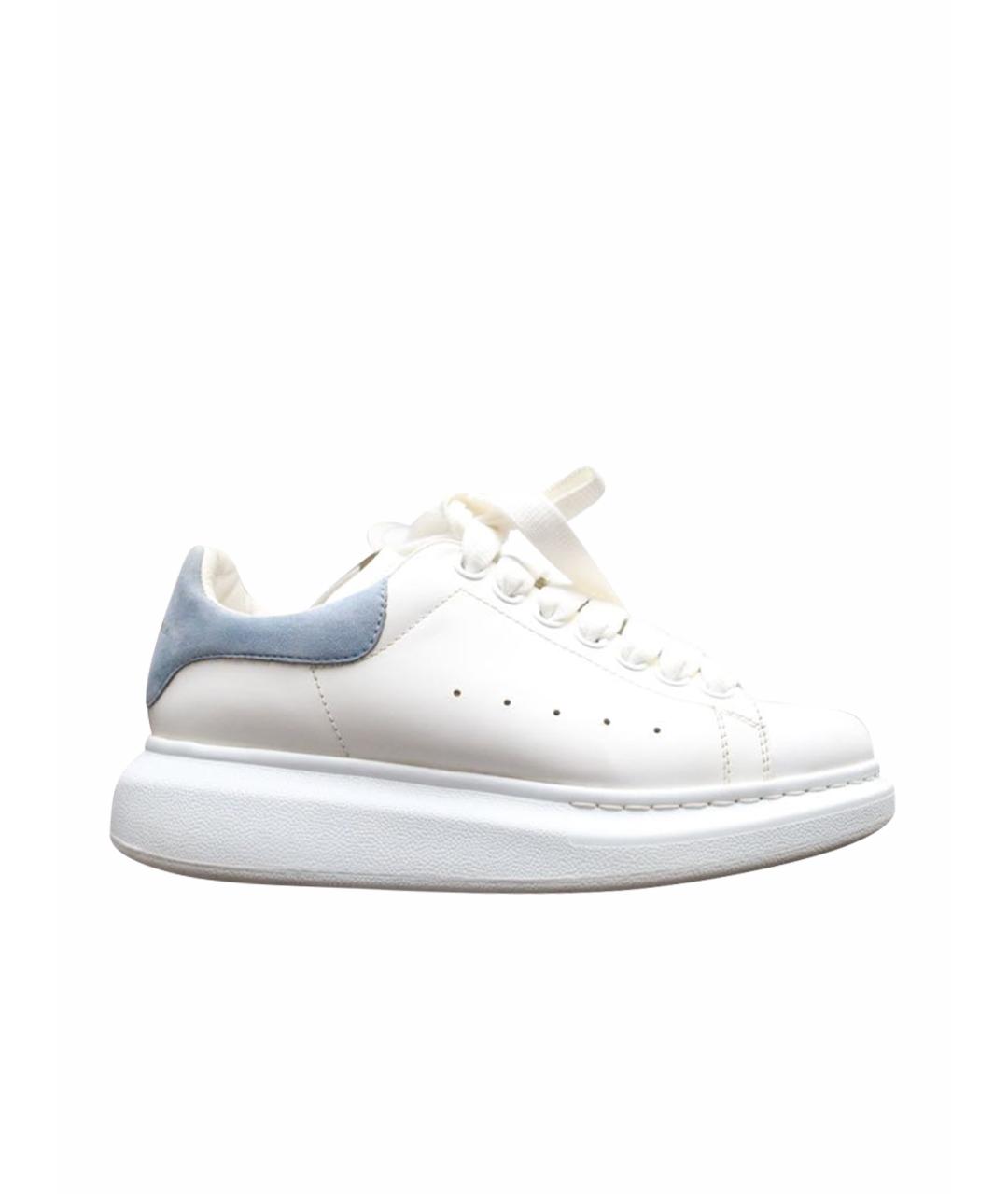 ALEXANDER MCQUEEN Белые кожаные кеды, фото 1