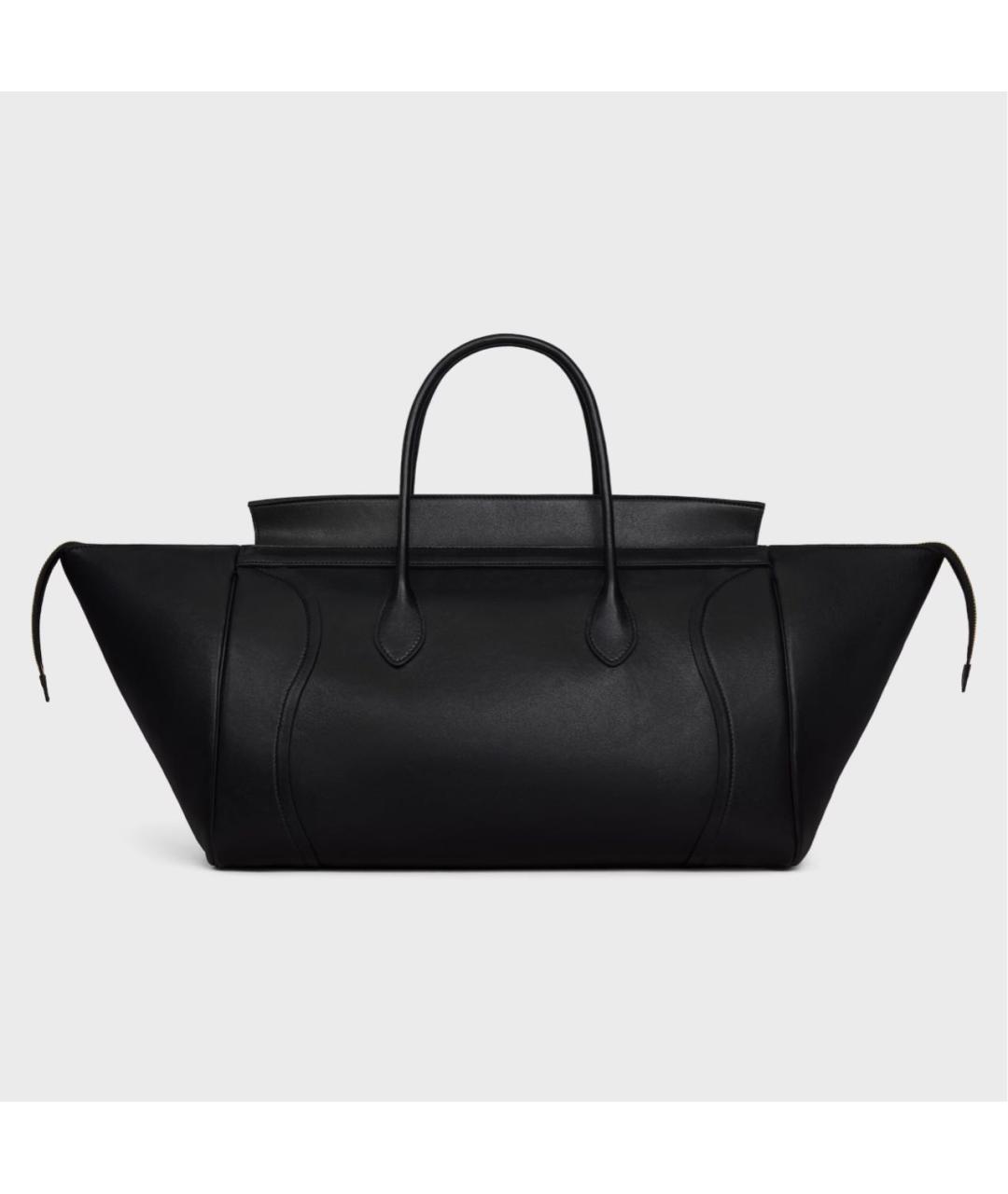 CELINE Черная кожаная сумка тоут, фото 3
