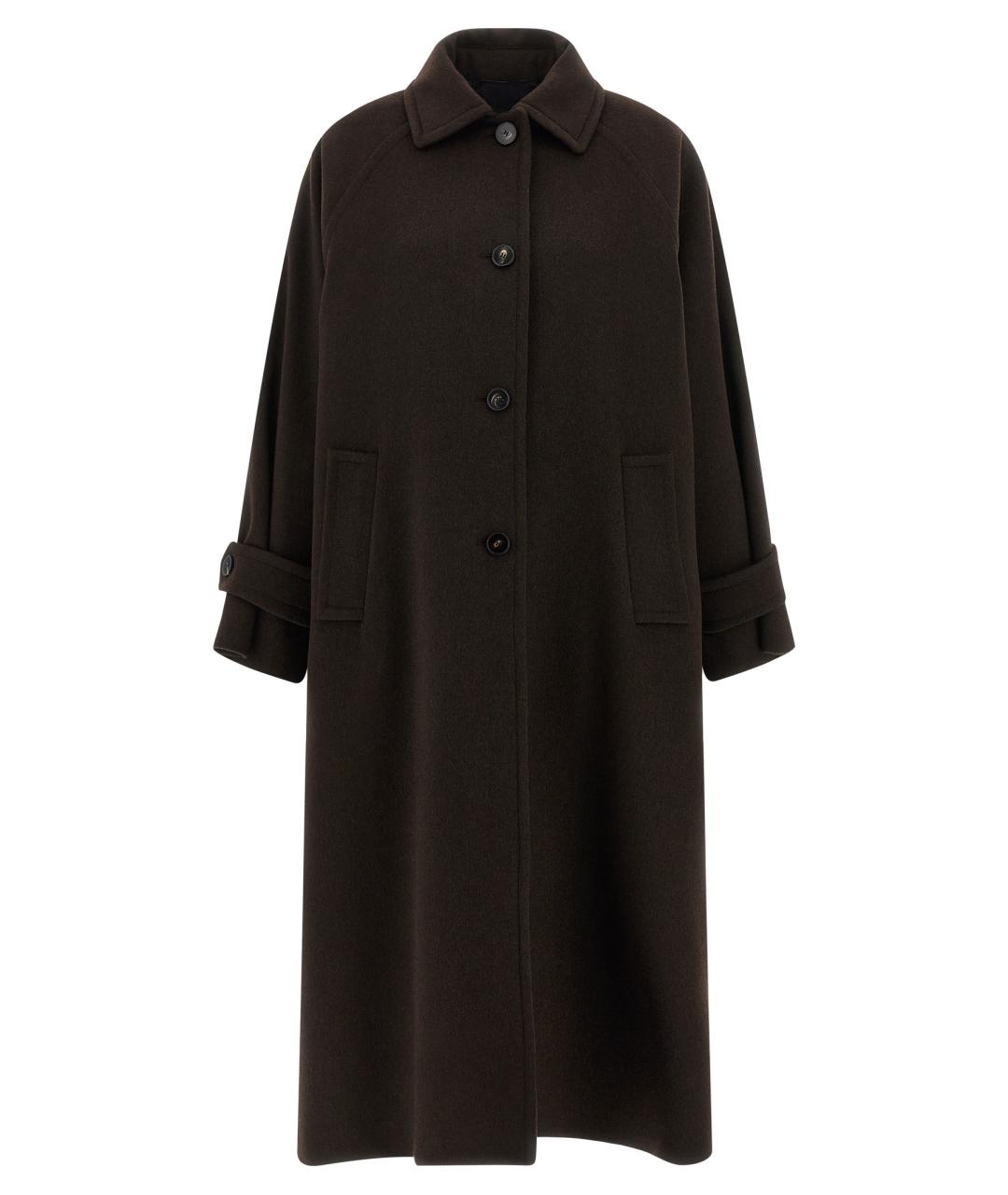 ALBERTO BIANI Коричневое шерстяное пальто, фото 1
