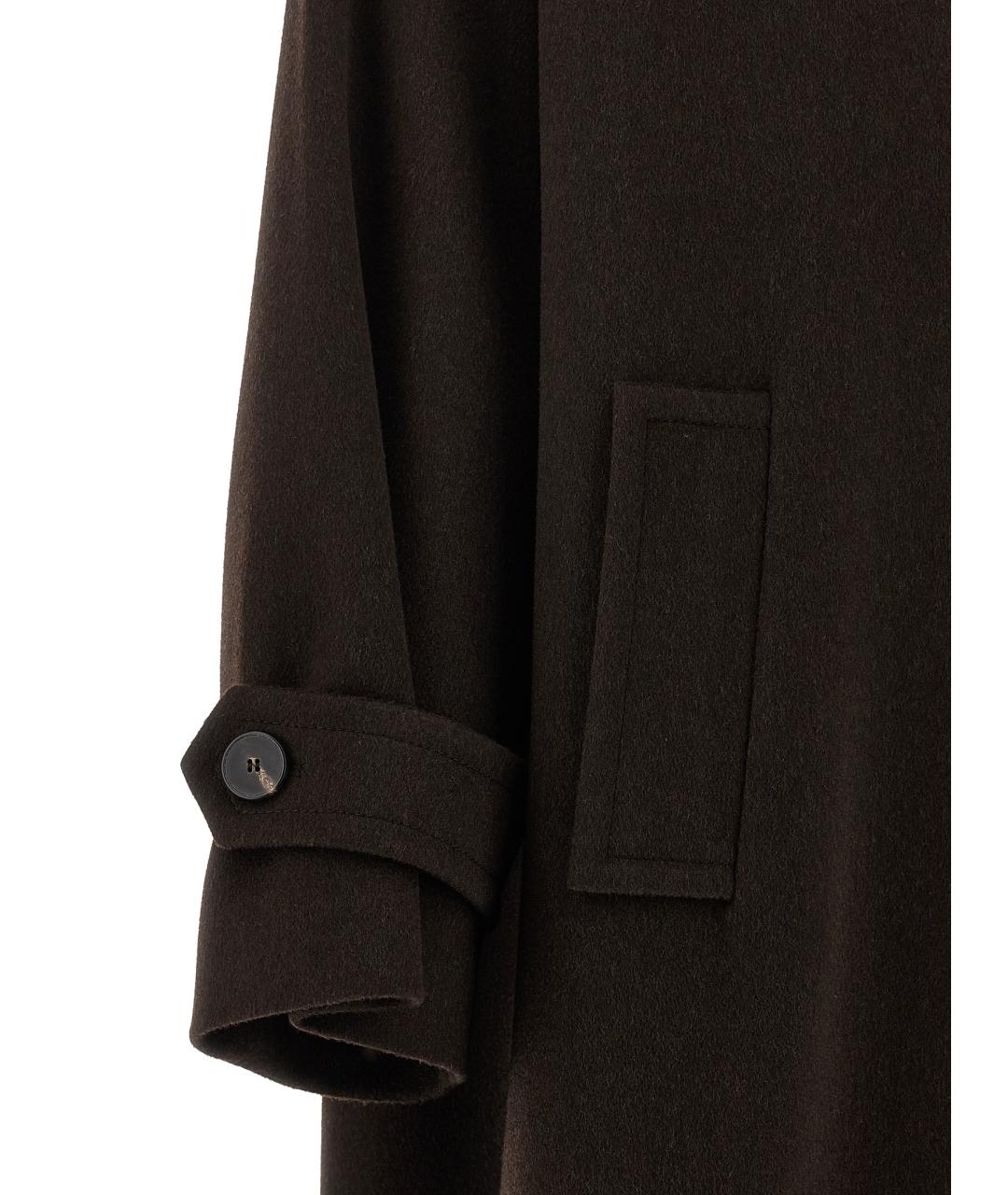 ALBERTO BIANI Коричневое шерстяное пальто, фото 4