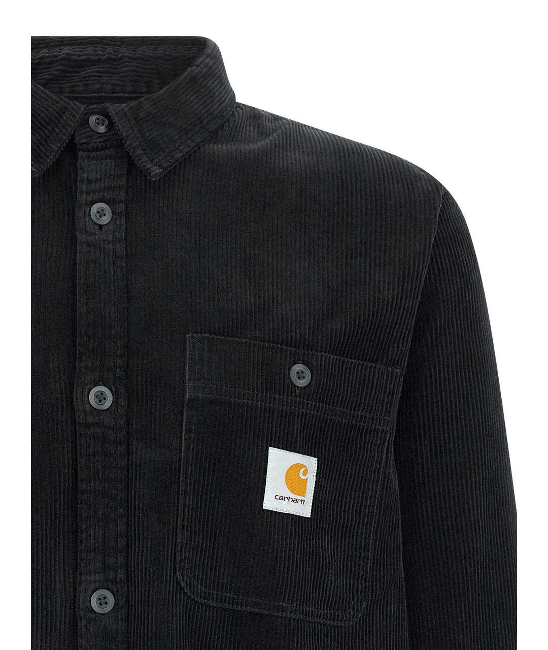 CARHARTT WIP Черная хлопковая кэжуал рубашка, фото 3