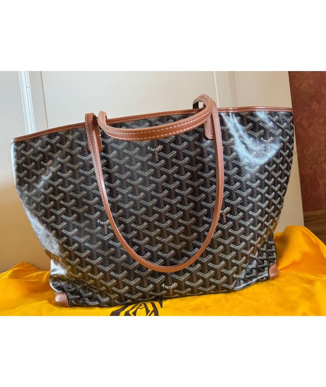 GOYARD Коричневая сумка тоут, фото 3
