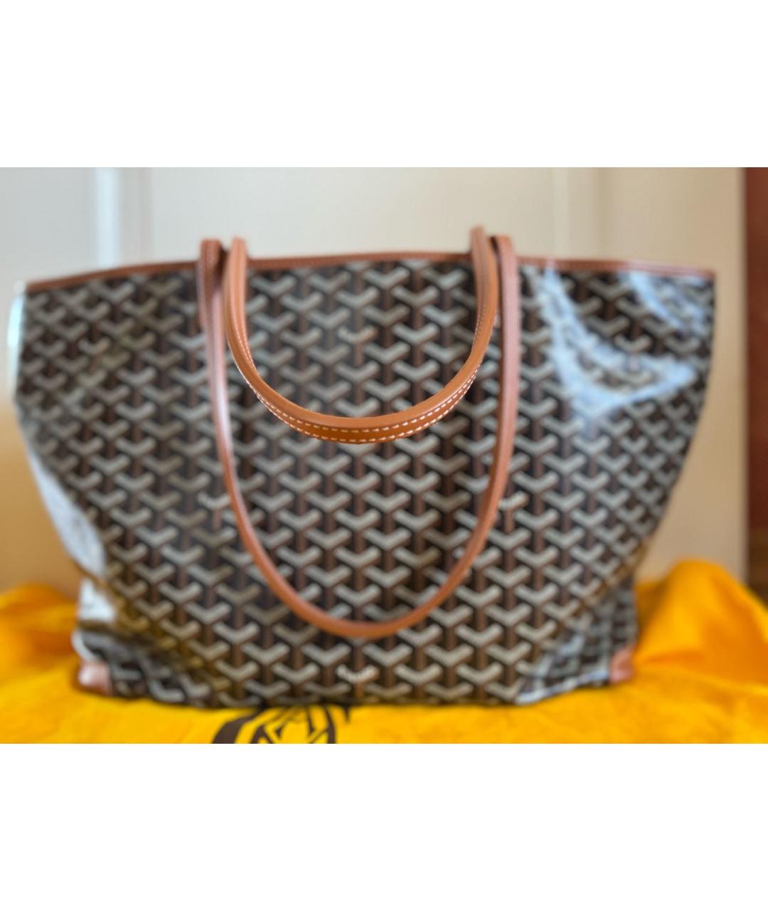GOYARD Коричневая сумка тоут, фото 9