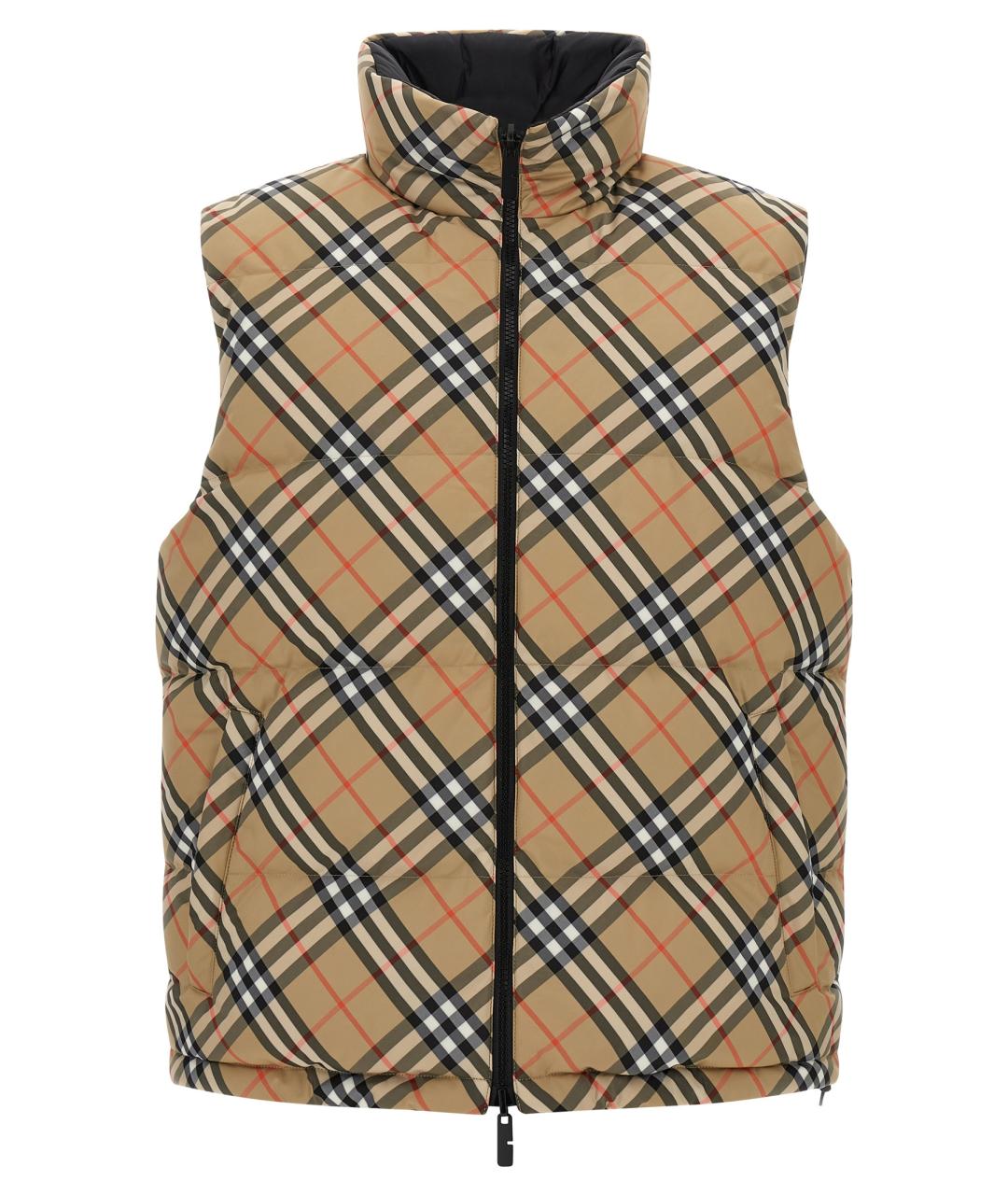 BURBERRY Бежевая полиэстеровая жилетка, фото 1