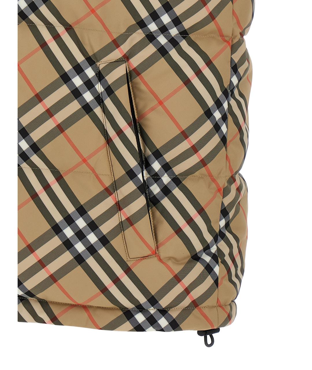 BURBERRY Бежевая полиэстеровая жилетка, фото 5