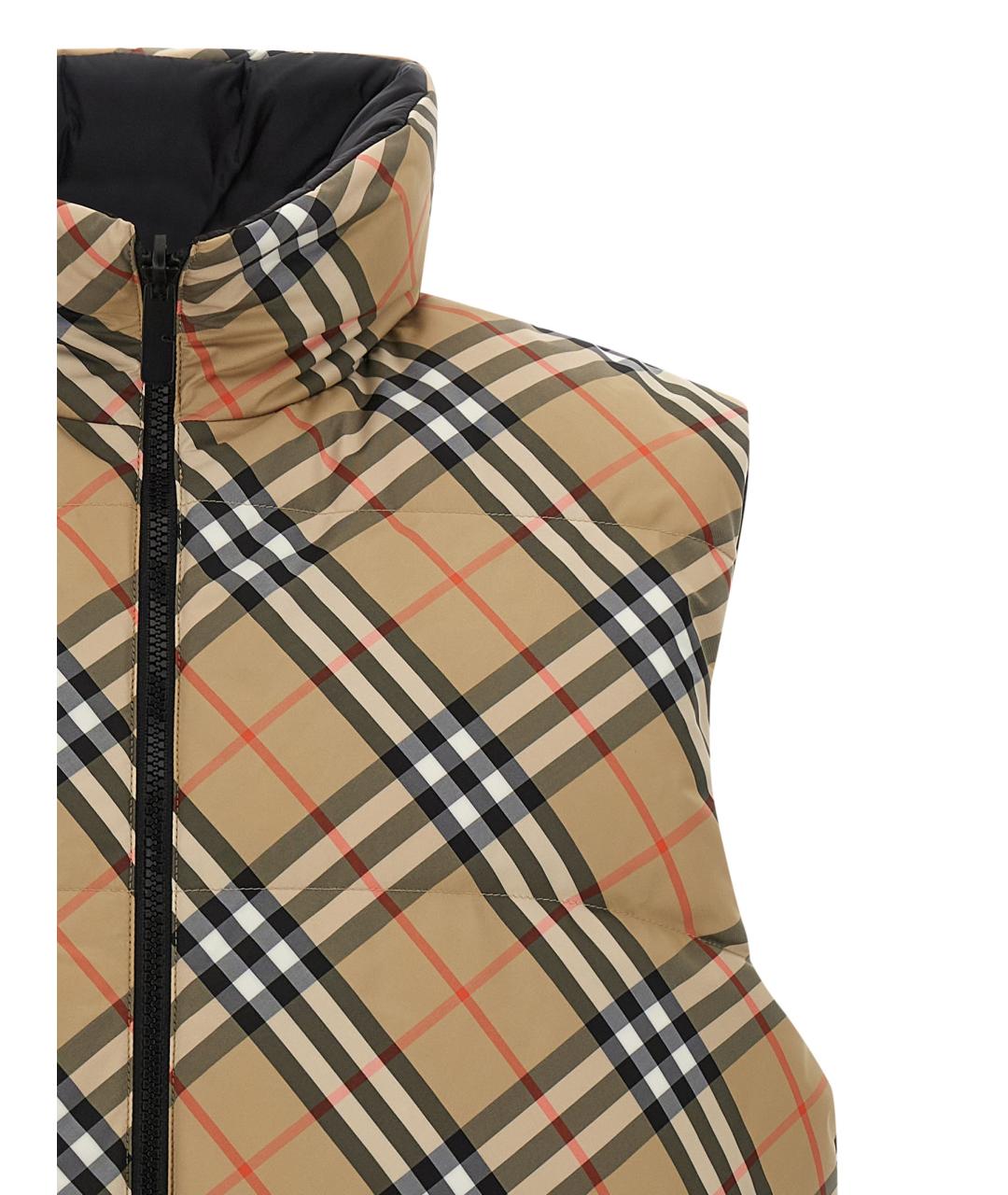 BURBERRY Бежевая полиэстеровая жилетка, фото 4