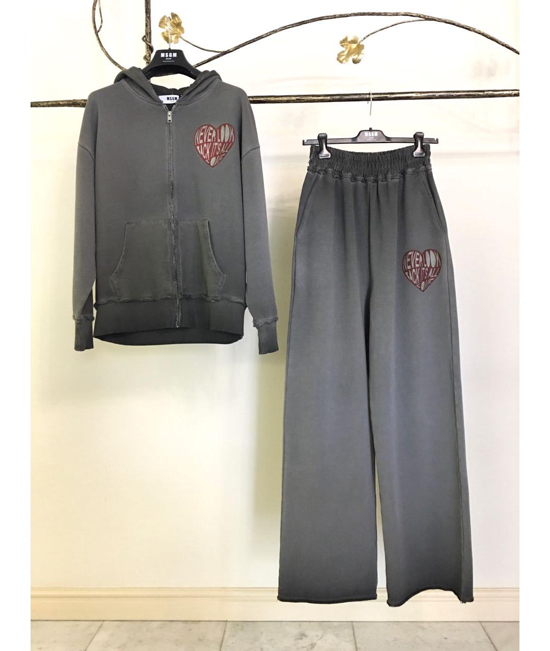 MSGM Серый хлопковый костюм с брюками, фото 7
