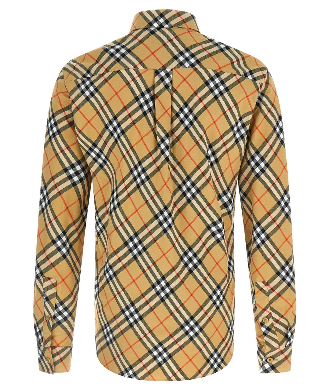 BURBERRY Бежевая хлопковая кэжуал рубашка, фото 2