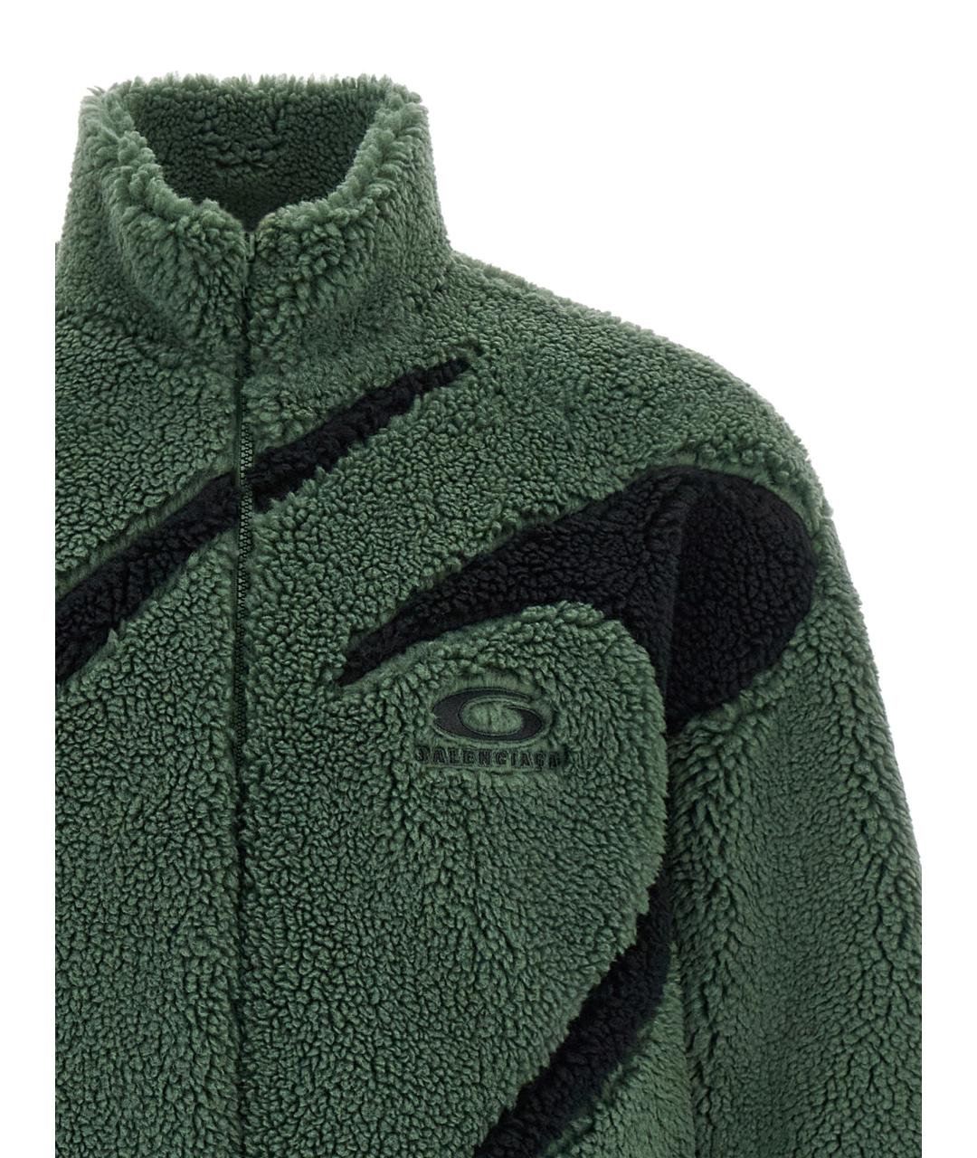 BALENCIAGA Зеленая полиэстеровая куртка, фото 3