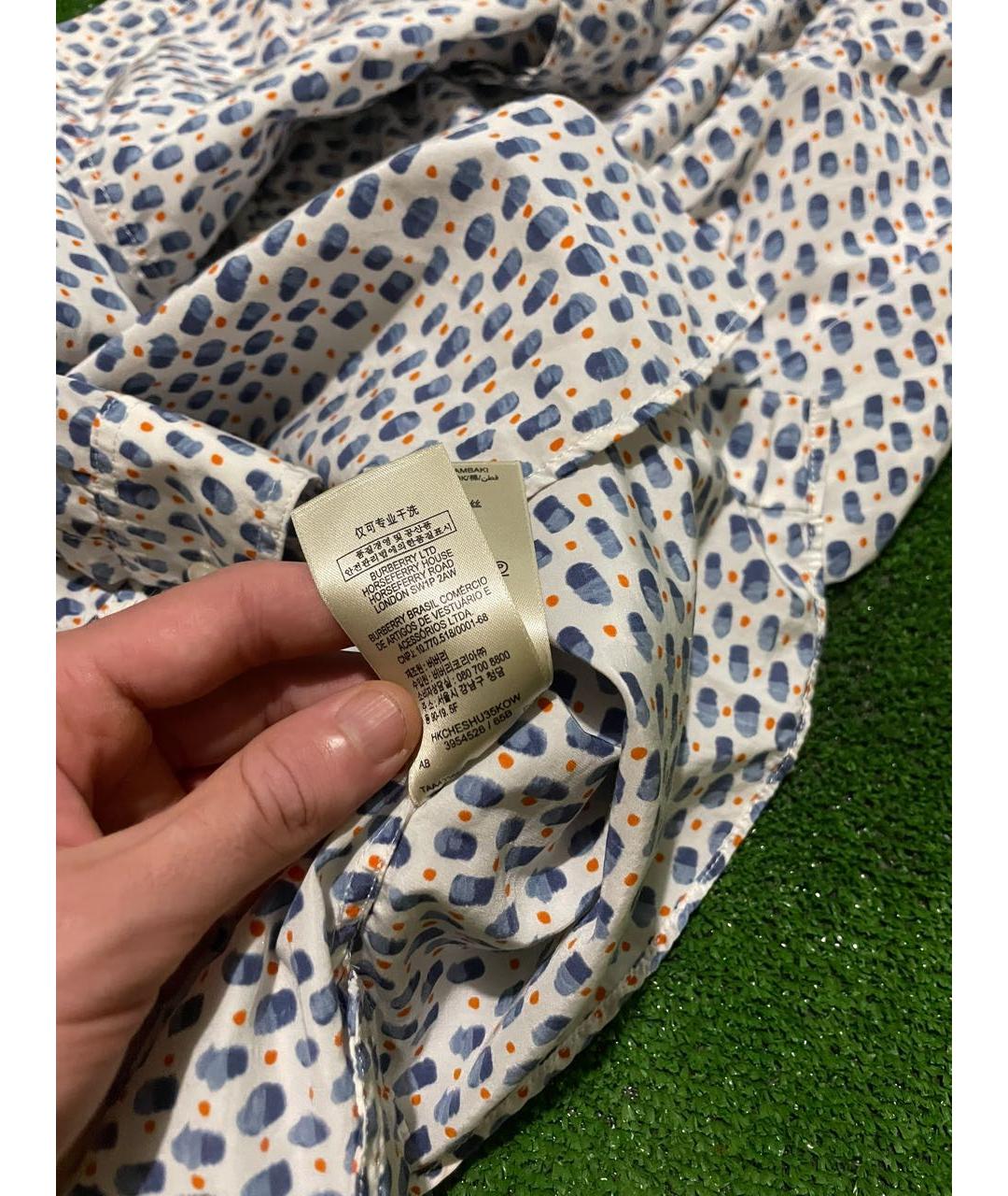 BURBERRY Мульти шелковая классическая рубашка, фото 8