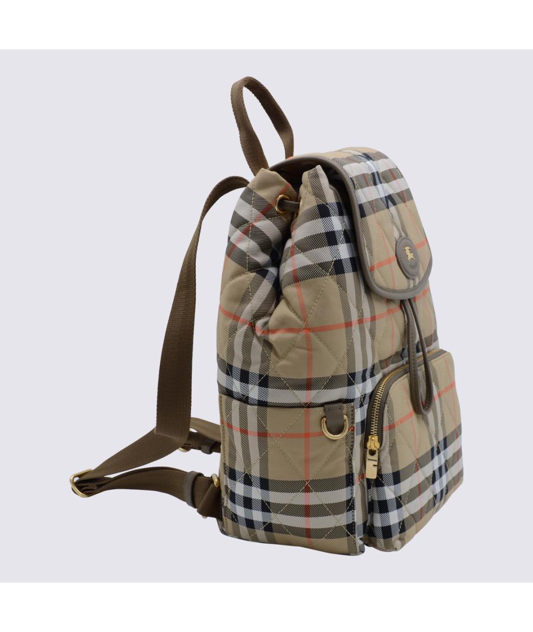BURBERRY Бежевый тканевый рюкзак, фото 2